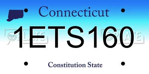 1ETS160 Connecticut License Plate