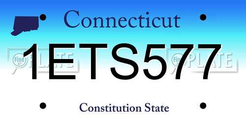 1ETS577 Connecticut License Plate