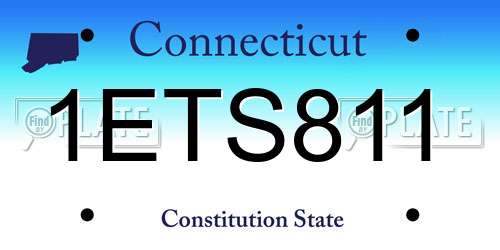 1ETS811 Connecticut License Plate