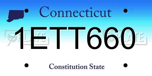 1ETT660 Connecticut License Plate