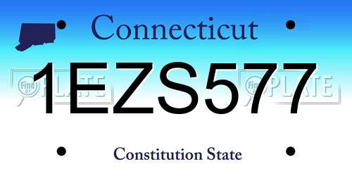 1EZS577 Connecticut License Plate