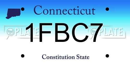 1FBC7 Connecticut License Plate