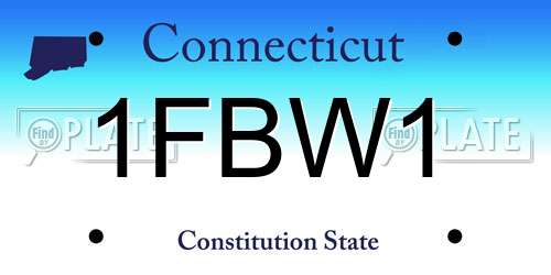 1FBW1 Connecticut License Plate