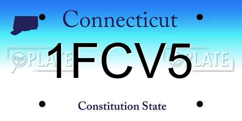 1FCV5 Connecticut License Plate