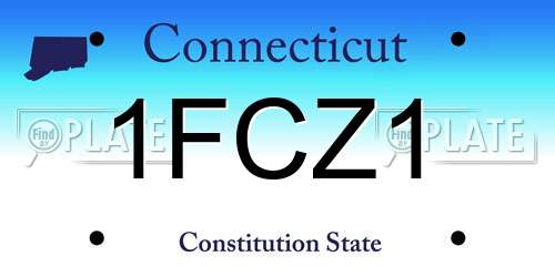 1FCZ1 Connecticut License Plate