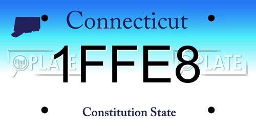1FFE8 Connecticut License Plate