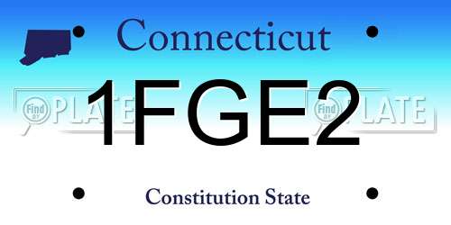 1FGE2 Connecticut License Plate