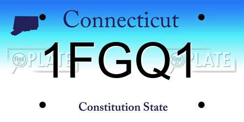 1FGQ1 Connecticut License Plate