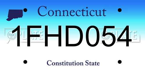 1FHD054 Connecticut License Plate