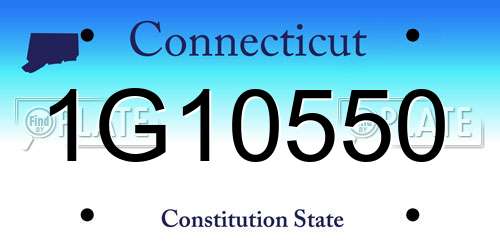 1G10550 Connecticut License Plate