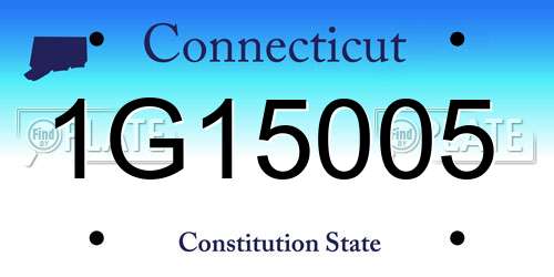 1G15005 Connecticut License Plate