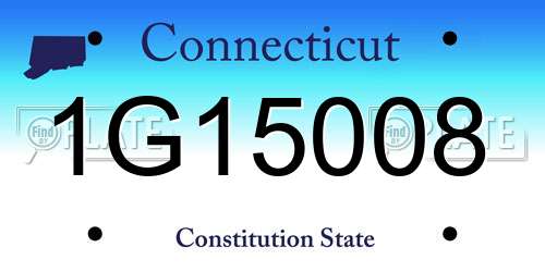 1G15008 Connecticut License Plate