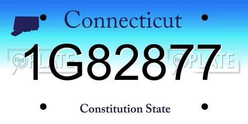 1G82877 Connecticut License Plate