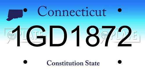 1GD1872 Connecticut License Plate