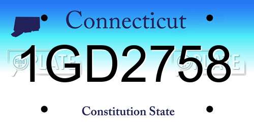 1GD2758 Connecticut License Plate