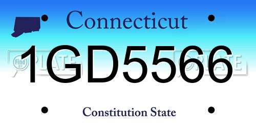 1GD5566 Connecticut License Plate