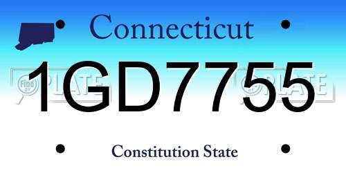 1GD7755 Connecticut License Plate