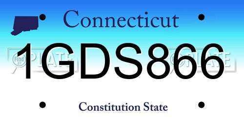 1GDS866 Connecticut License Plate