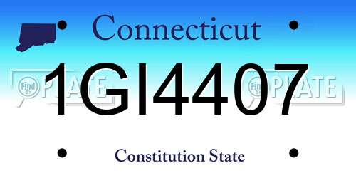 1GI4407 Connecticut License Plate