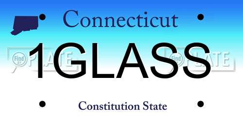 1GLASS Connecticut License Plate