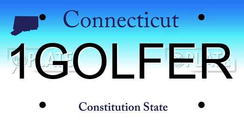 1GOLFER Connecticut License Plate