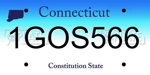 1GOS566 Connecticut License Plate