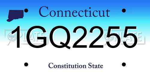 1GQ2255 Connecticut License Plate