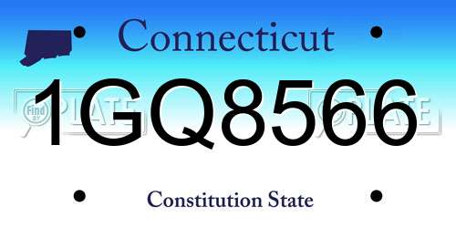 1GQ8566 Connecticut License Plate