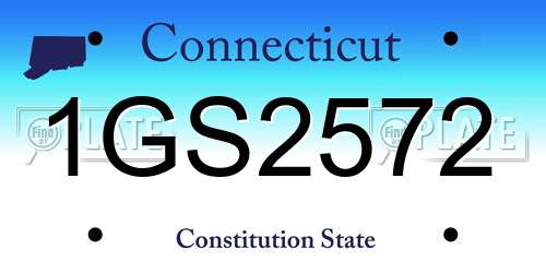 1GS2572 Connecticut License Plate
