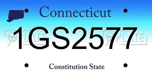 1GS2577 Connecticut License Plate