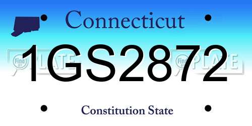 1GS2872 Connecticut License Plate