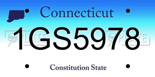 1GS5978 Connecticut License Plate