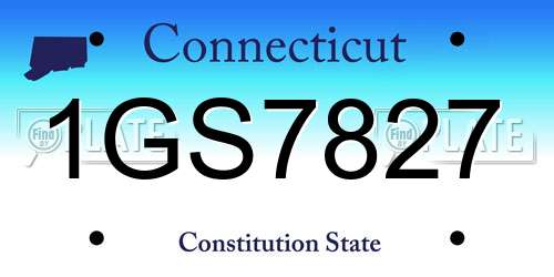 1GS7827 Connecticut License Plate
