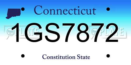 1GS7872 Connecticut License Plate