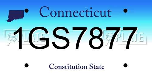 1GS7877 Connecticut License Plate