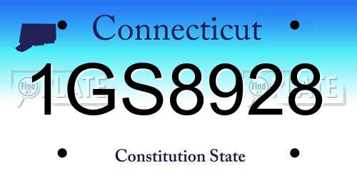 1GS8928 Connecticut License Plate
