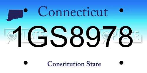 1GS8978 Connecticut License Plate