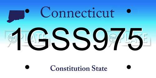 1GSS975 Connecticut License Plate