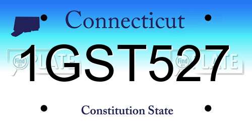 1GST527 Connecticut License Plate