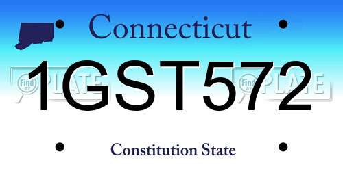 1GST572 Connecticut License Plate