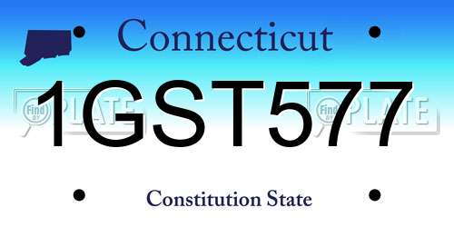 1GST577 Connecticut License Plate