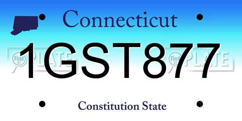 1GST877 Connecticut License Plate