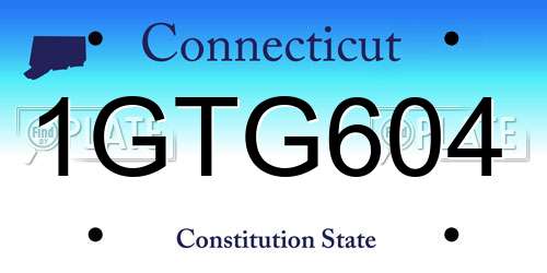 1GTG604 Connecticut License Plate