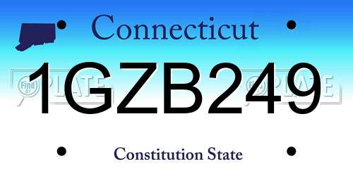 1GZB249 Connecticut License Plate