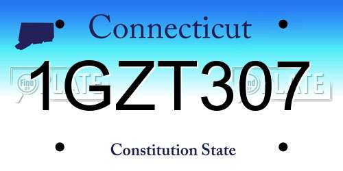 1GZT307 Connecticut License Plate