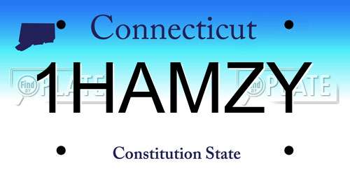 1HAMZY Connecticut License Plate