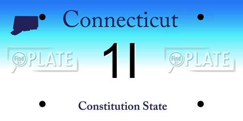 1I Connecticut License Plate