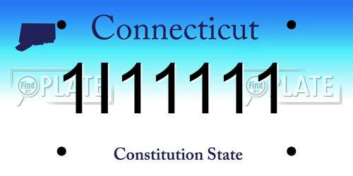 1I11111 Connecticut License Plate