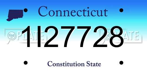 1I27728 Connecticut License Plate