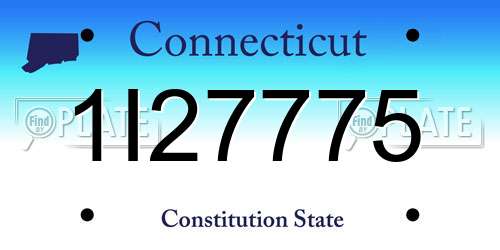 1I27775 Connecticut License Plate